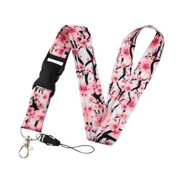 Imagem de Cordão Com Padrão De Lua Borboleta Para Chaves, Porta-Crachá, Chaveiro