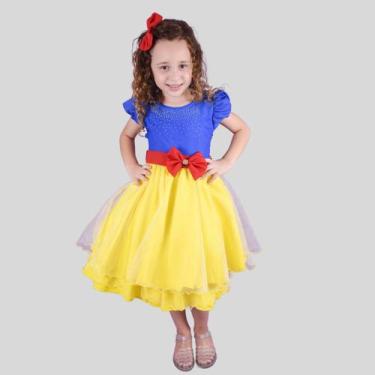 Imagem de Vestido Branca De Neve Infantil E Juvenil Temático Princesa Luxo Festa