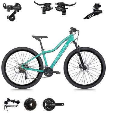 Imagem de Bicicleta Feminina Mtb Aro 29 Aluminio Absolute Hera 24v SHIMANO Disco Mecanico Cubo K7-Feminino