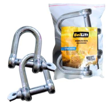 Imagem de Kit C/ 3 Manilha Leve Galvanizada 19mm Beltools