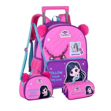 Imagem de Mochila De Rodas Luluca Lancheira Térmica Estojo Triplo - Clio Style