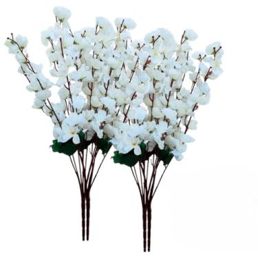 Imagem de Arranjos Florais Artificiais — DecoraçõEs Para CerimôNias E Banquetes(BUQUE BRANCO,KIT C/ 2 UNIDADES)