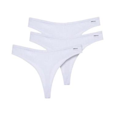 Imagem de Conjunto De 3 Calcinhas G-string De Algodão Waffle Sexy Para Mulheres,