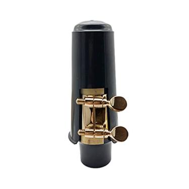 Imagem de RiToEasysports Bocal de Saxofone Alto, Conjunto de Capa de Prendedor de Ligadura de Palheta Plana e Alto para Músicos