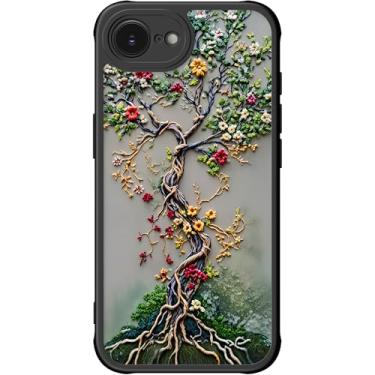 Imagem de DEENAKIN Capa para iPhone 16e fofa, capa rígida floral estética, compatível com Magsafe, capa de telefone fina protetora moderna exclusiva retrô coquete ocidental para mulheres e meninas, casco de