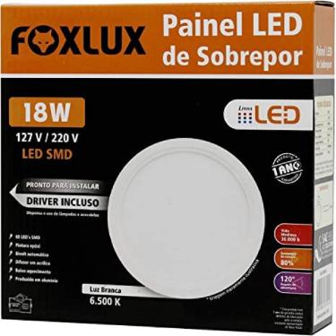 Imagem de Painel LED 18W Redondo 6500K Bivolt Sobrepor Foxlux