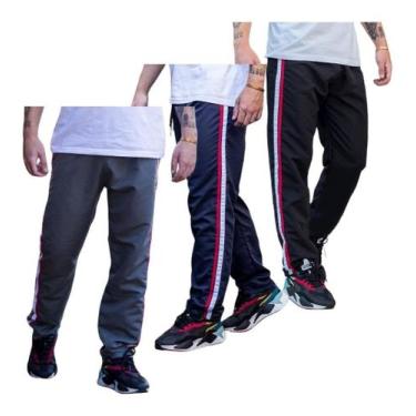 Imagem de 3 Calças Masc Tactel 1 Bolso Agasalho Inverno Esportiva 073 - FR, 1 pr