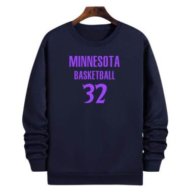 Imagem de Blusa Moletom Gola Basquete Minnesota Basketball número 32 - Loja Clic
