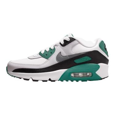 Imagem de Nike Tênis infantil Air Max 90 LTR (Evergreen Aura/branco Summit/cinza vasto/cinza frio), Evergreen Aura/branco Summit/cinza vasto/cinza frio, 6 Big Kid