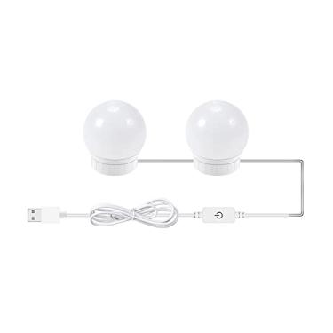 Imagem de 2 PCS Luzes de Espelho Maquiagem LED 3 Modos Cor Vanity Mirror com Cabo USB Fita Cuidado os Olhos para Decoração Banheir
