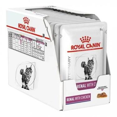 Imagem de Kit Ração Úmida Royal Canin Sachê Veterinary Diet Renal para Gatos com
