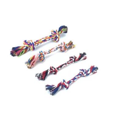 Imagem de Brinquedo Mordedor Pet Corda Cães Dental 16cm Resistente - All Pets
