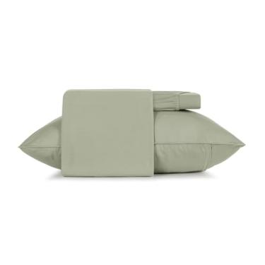 Imagem de Jogo de Cama Simples Malha Fio Penteado 100% Algodão - Verde Bond - Solteiro King