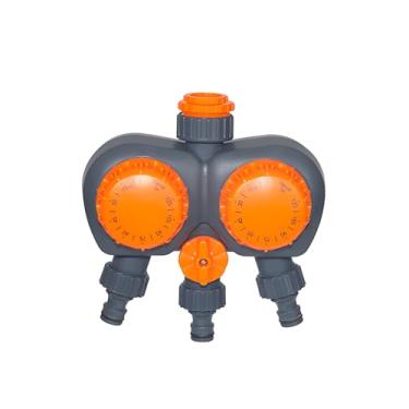 Imagem de Temporizador automático de água com irrigador de mangueira, sistema de irrigação por gotejamento de jardim ao ar livre, controlador mecânico de irrigação para vasos de plantas (temporizador de 3