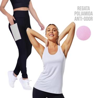 Imagem de Camiseta REGATA DRY MALHA FRIA POLIAMIDA + Calça LEG LEGGING BOLSOS Conjunto Fitness 540-Feminino