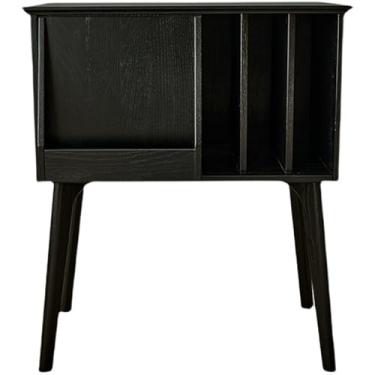 Imagem de VHDY85KA Organizador de madeira maciça, estante de livros, armário de revistas, moderno e simples, suporte lateral para sala de estar