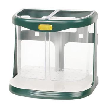 Imagem de Organizador de pauzinhos montados na parede, colher, espátula, suporte multifuncional, armazenamento de utensílio de cozinha para casa, restaurante, plástico 15,5 x 10,7 x 17,6 cm