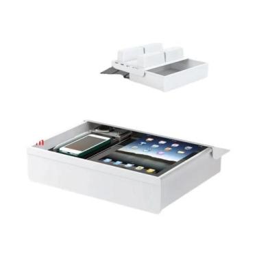 Imagem de Gaveta Plástica Adesiva Para Embaixo Da Mesa, Organizador De Papelaria