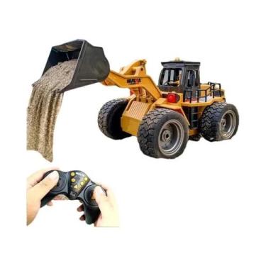 Imagem de Caminhão Bulldozer RC Para Meninos Huina 1532, Modelo De Trator Em Esc