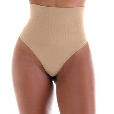 Imagem de Calcinha Fio Dental Modeladora sem Costura Bege Zee Rucci, G