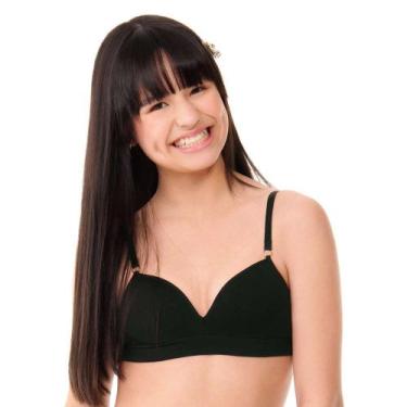 Imagem de Sutiã Comfort Teen Alças Reguláveis sem Costura Preto Zee Rucci, GG