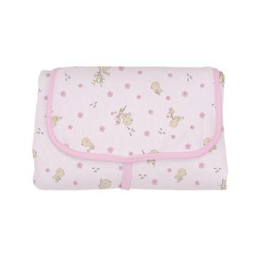 Imagem de Trocador de Fraldas Portátil para Bebê 43cm x 65cm Bercinho, Passarinh