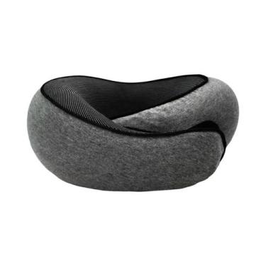 Imagem de Almofada De Pescoço Ajustável Em Espuma De Memória Para Viagem, Estilo