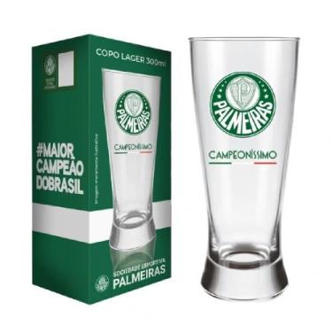 Imagem de Copo Lager Do Palmeiras 300ml Vidro Cerveja Chopp Licenciado - Allmix,