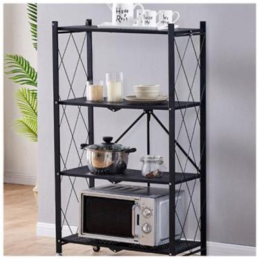 Imagem de Estante Organizadora Multiuso com Rodas para Cozinha Banheiro Escritór