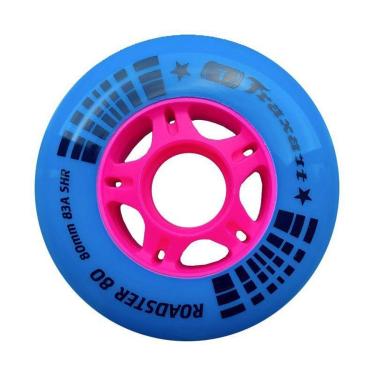 Imagem de Jogo de Rodas Traxart Fitness Roadster 80 80mm/83A - Azul/Pink-Unissex