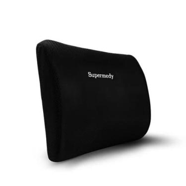 Imagem de Almofada Anatômica Suporte Lombar Preta Supermedy