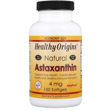 Imagem de Astaxanthin Astaxantina 4mg (150 SGels) Healthy Origins, Suplemento Al