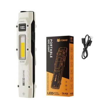 Imagem de Lanterna Tática Recarregável 1100LM Com Clip E Display Digital Para Ca