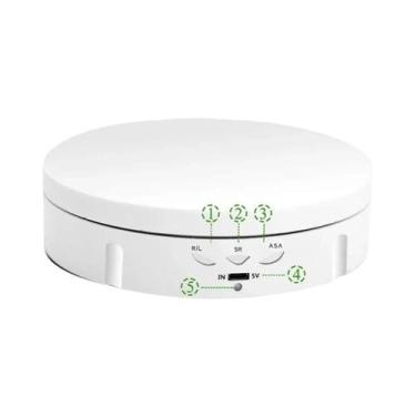 Imagem de Plataforma Giratória Elétrica Motorizada Para Fotografia Com Rotação D