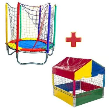 Imagem de Cama Elástica Pula Pula Trampolim 1,40m Nacional Premium + Piscina de 