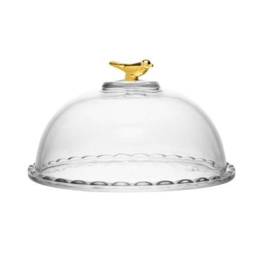 Imagem de Queijeira Wolff Golden Bird de Cristal Ecológico 20cm