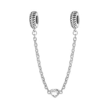 Imagem de Pulseira Feminina De Prata 925 Com Berloques De Café E Corrente De Seg