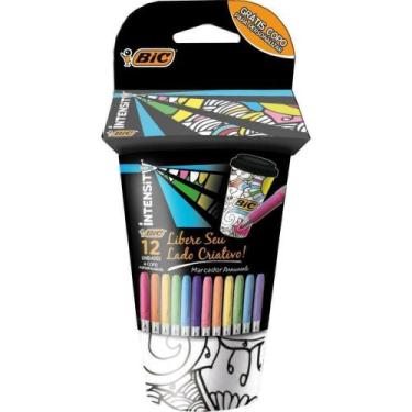 Imagem de Marcadores Kit Escolar do Meu Jeito Copo com 12 Itens - Bic