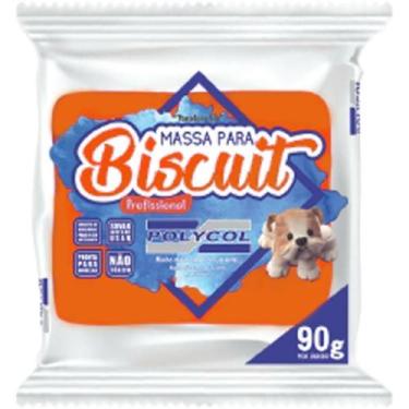 Imagem de Massa de Porcelana Fria Biscuit 90g Laranja 12 pacotes - POLYCOL