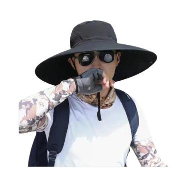 Imagem de Chapéu Balde Masculino com Aba Grande - Secagem Rápida, Proteção Solar