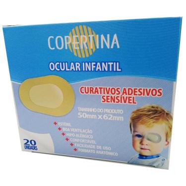 Imagem de Curativo Protetor Ocular Infantil 50X62Mm - 20 Unidades