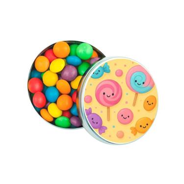 Imagem de Kit 30 Latinhas Lembrancinhas Balas e Pirulitos