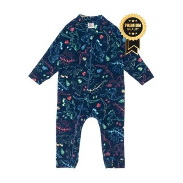 Imagem de Macacão Bebê Soft Pettenati Inverno Com Zíper Quentinho, Dino marinho 