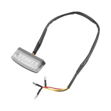 Imagem de Lanterna Traseira LED Universal Para Motocicleta Com Luz De Placa, Fre