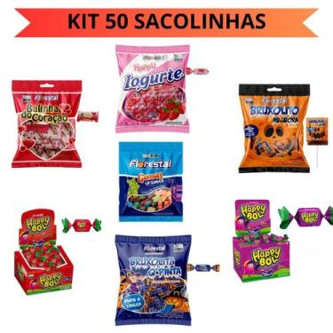 Imagem de Kit Festa Doces Para 50 Sacolinhas Surpresa Festa Infantil - Florestal