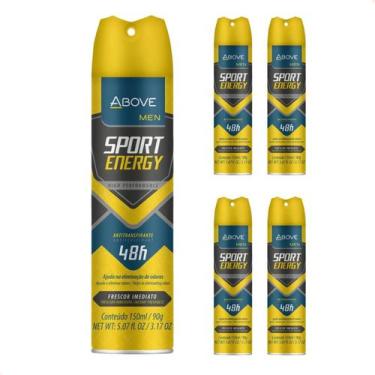Imagem de Kit com 4 - Desodorante Above Men 150ml Sport Energy 48hrs