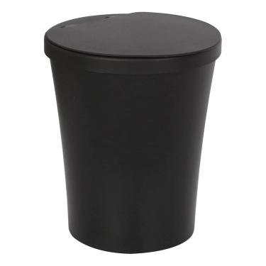 Imagem de Lixeira Banheiro 5l Preta Plastico 28x20x23cm Manual