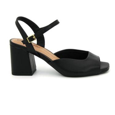 Imagem de Sandalia Beira Rio Original 8436.202 Salto Medio Fivela Social Feminin