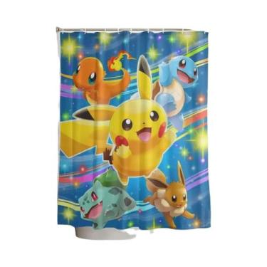 Imagem de Cortina De Chuveiro Com Desenho De Squirtle Pokemon, Decoração Leve Pa