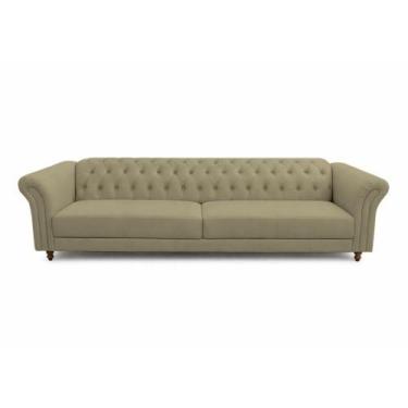 Imagem de Sofá Decorativo Sala de Estar Chesterfield 2 Lugares 180cm Couro Fendi